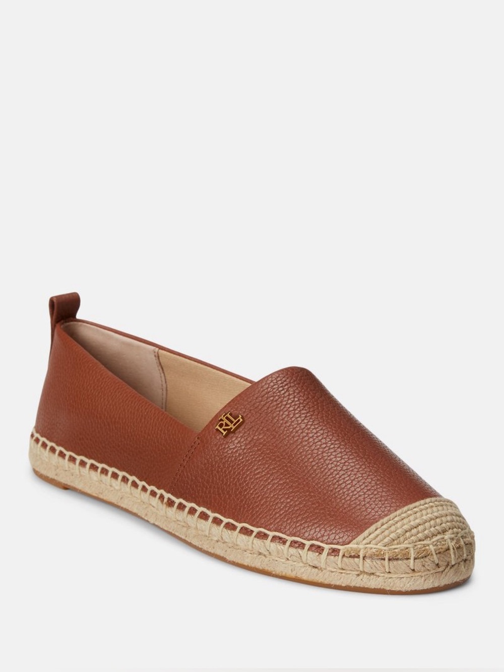 Lauren Ralph Lauren CAMERYN IV TUMBLED LEATHER ESPADRILLE - Picture 2 of 8